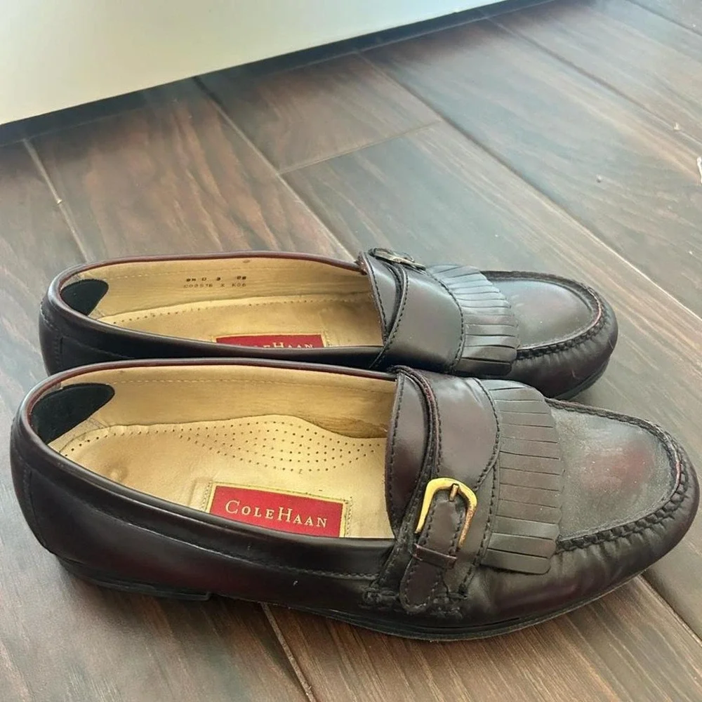 Cole Haan Men's brown leather loafers 9.5